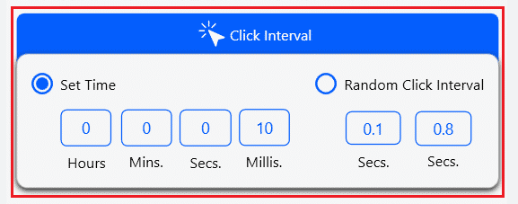 auto clicker click interval